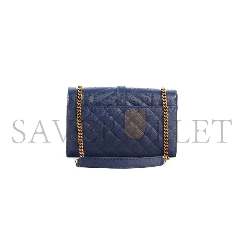 Y*L monogram matelassÉ calfskin shoulder bag-bule charron 45511510 (21*13*6cm)